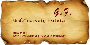 Grünczveig Fulvia névjegykártya